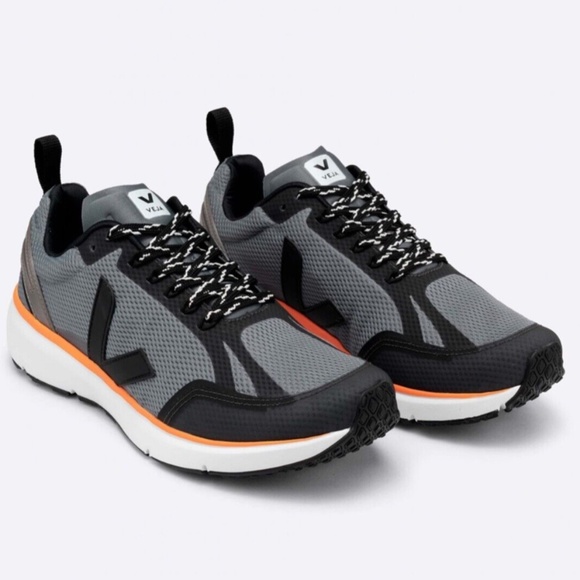 VEJA Condor 2 Alveomesh - Concrete/Black/Neon Orange - MSRP $195.00 - US10 BNIB - Picture 2 of 4